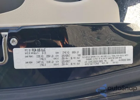 2016 Chrysler Town & Country Touring from USA, damaged, VIN 2C4RC1BG6GR128659